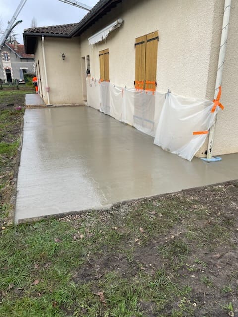 Extension de maison bois et béton